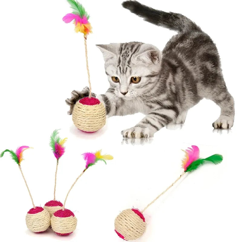 Brinquedo Bola de Sisal para Gatos